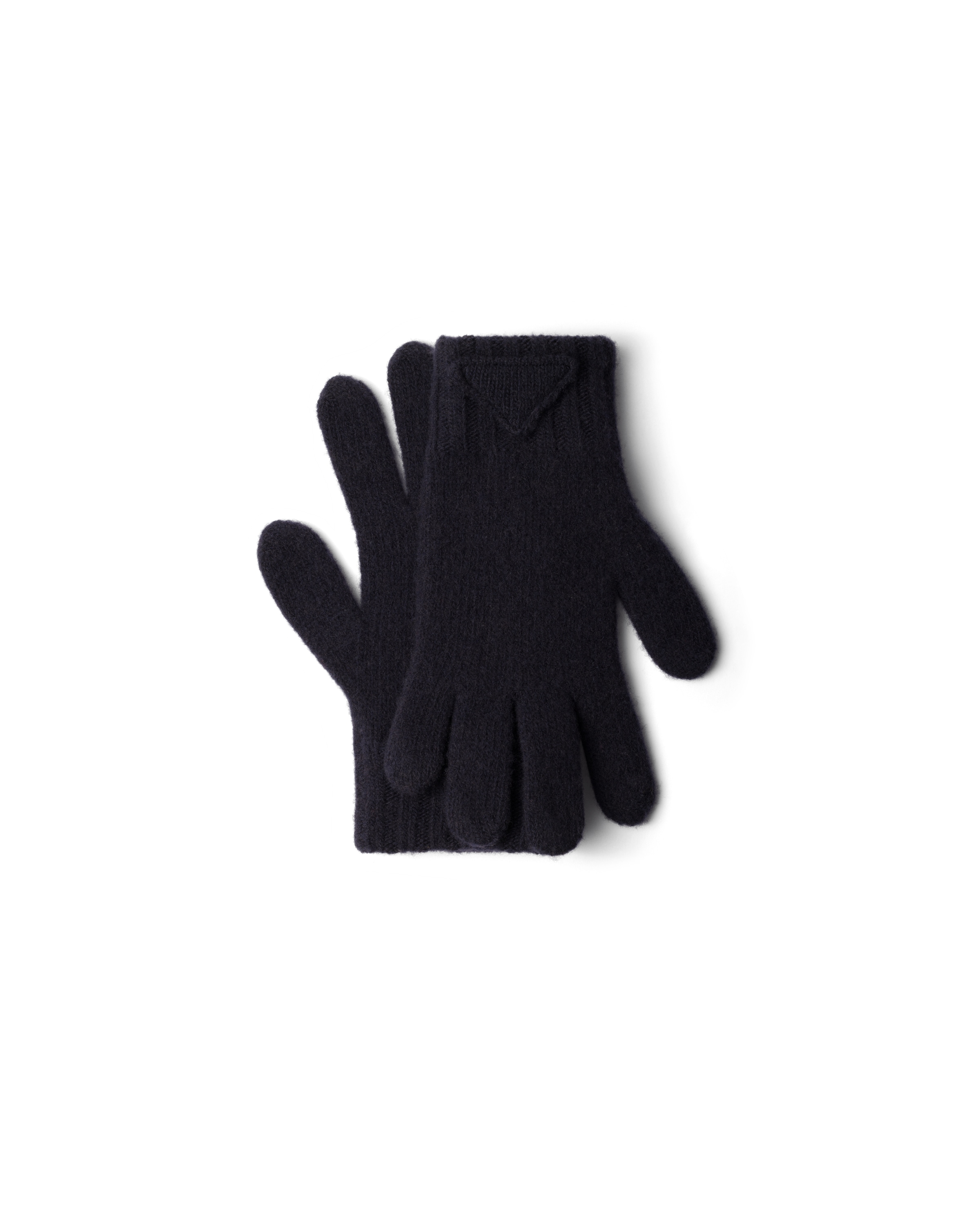 Prada Gants En Laine, Homme, Bleu, Taille S