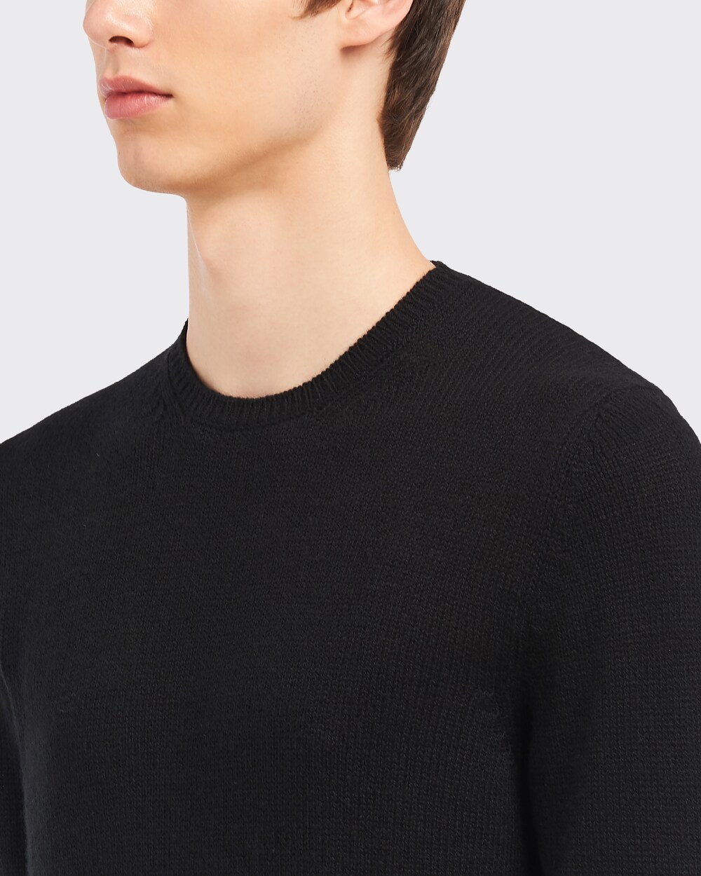 black jumper crew neck
