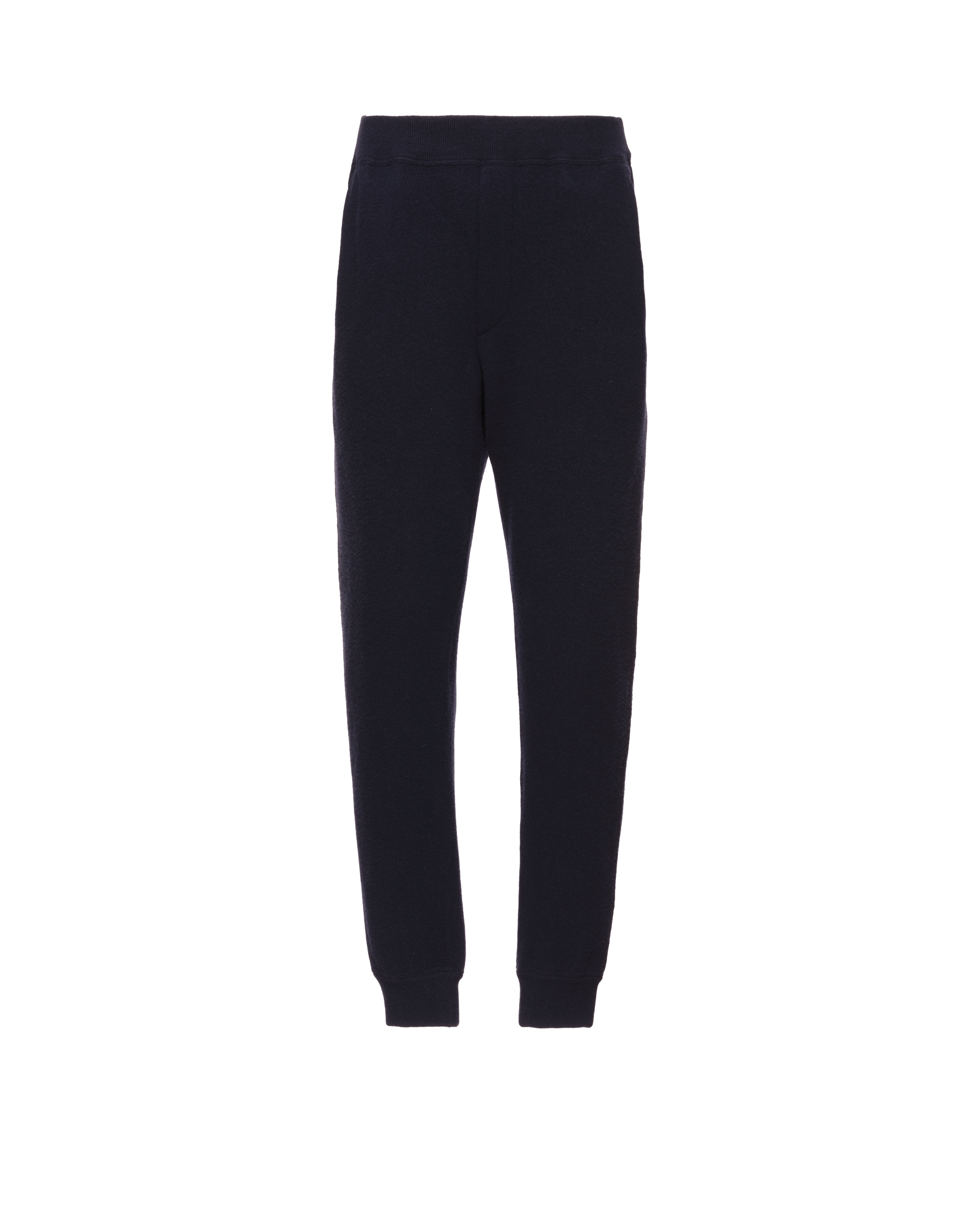 Navy Wool and cashmere jogging pants | Prada