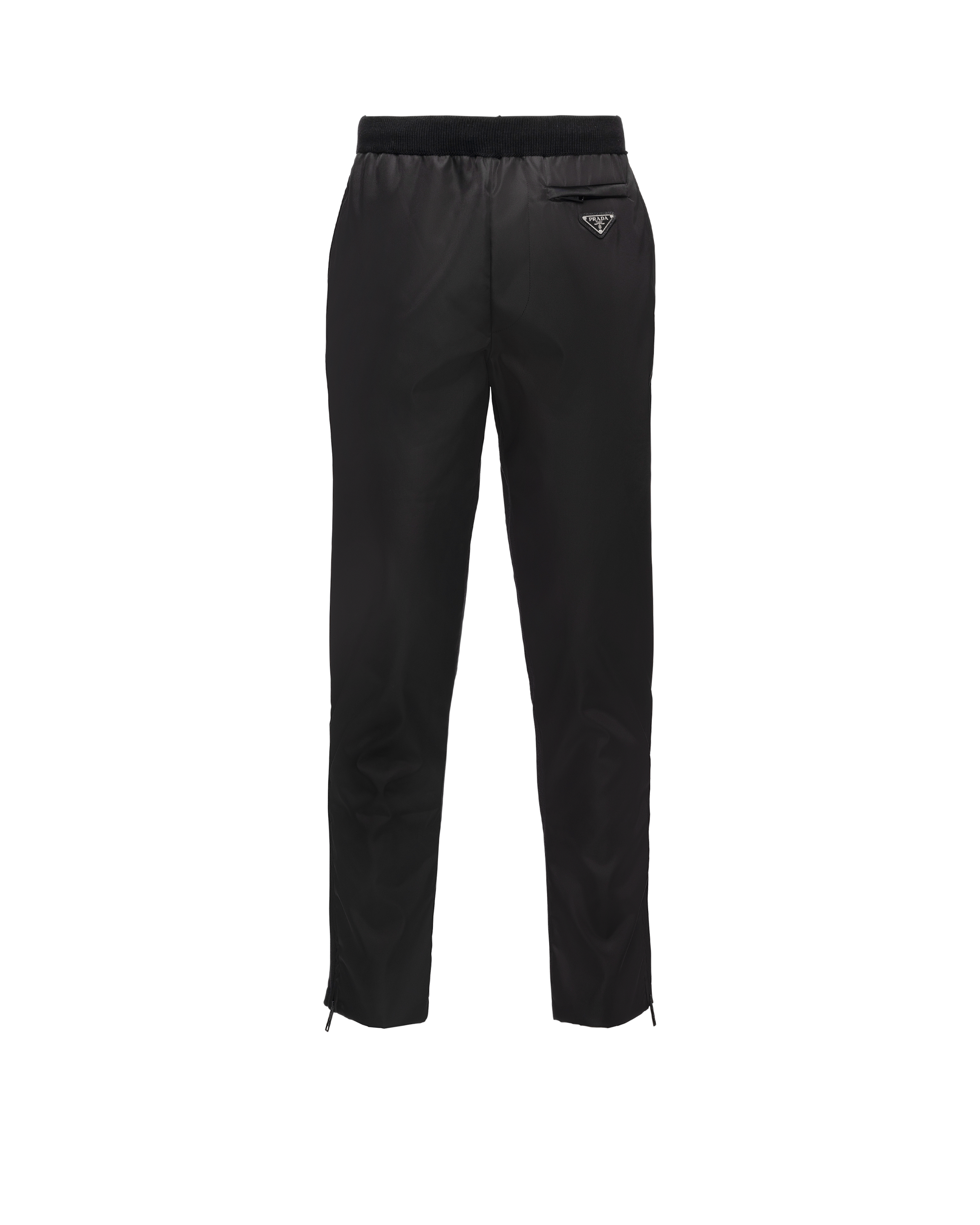 prada nylon gabardine trousers