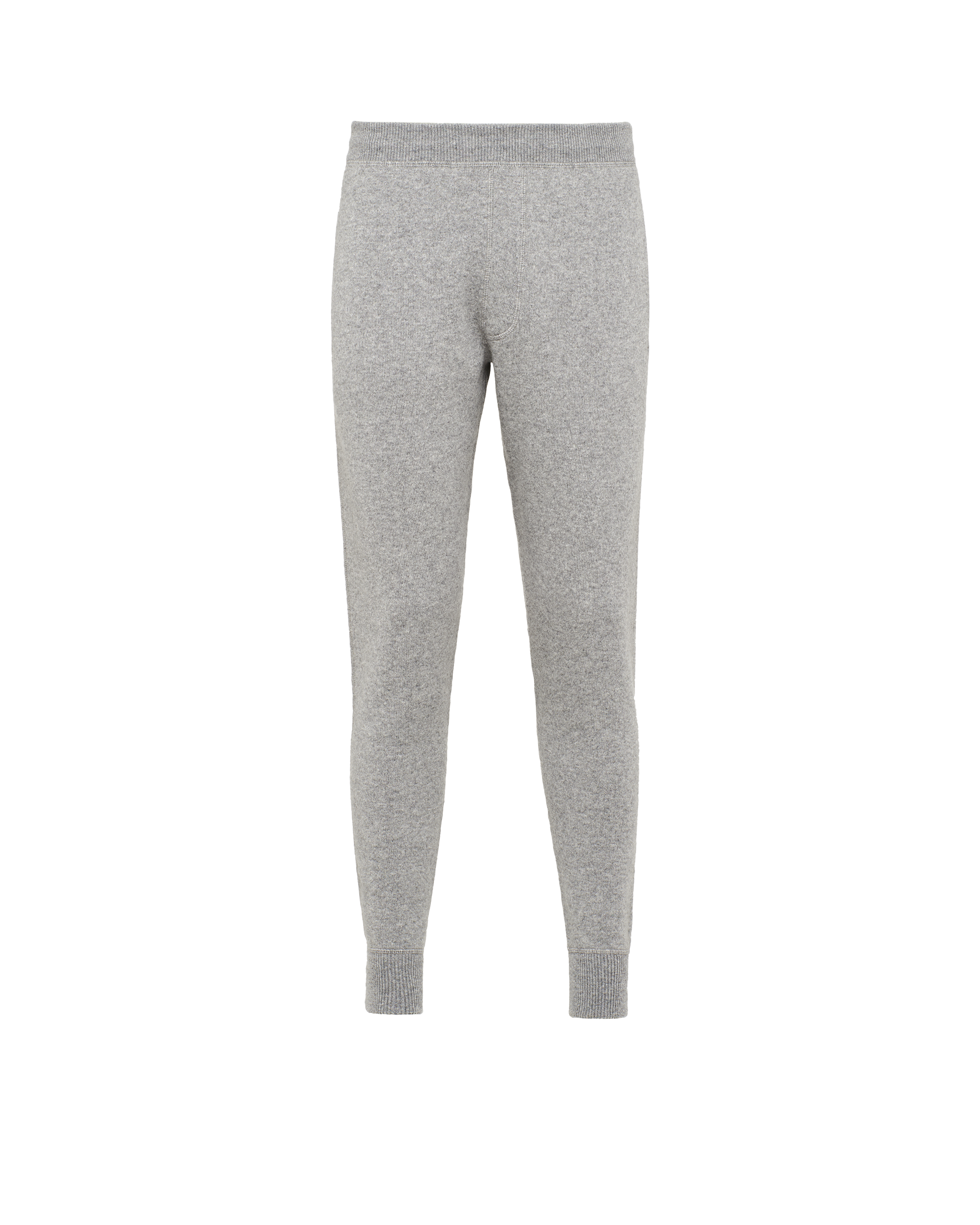 Prada Cashmere Blend Joggers Embroidered Detail In Grey