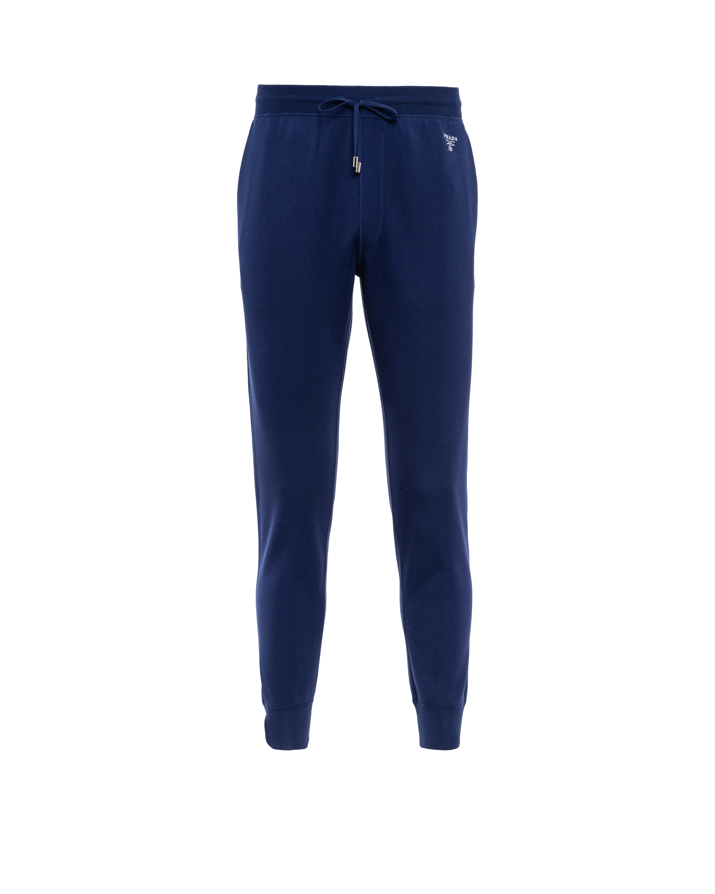 Blue silk joggers clearance