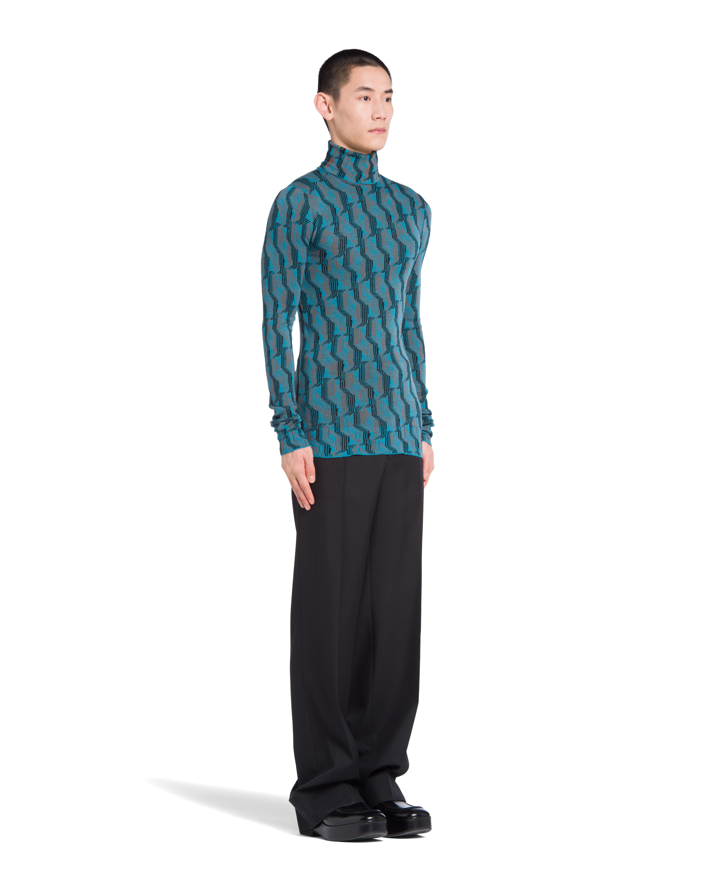 prada jacquard sweater