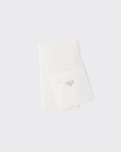 Prada Schal aus Wolle und Gabardine Re-Nylon 1