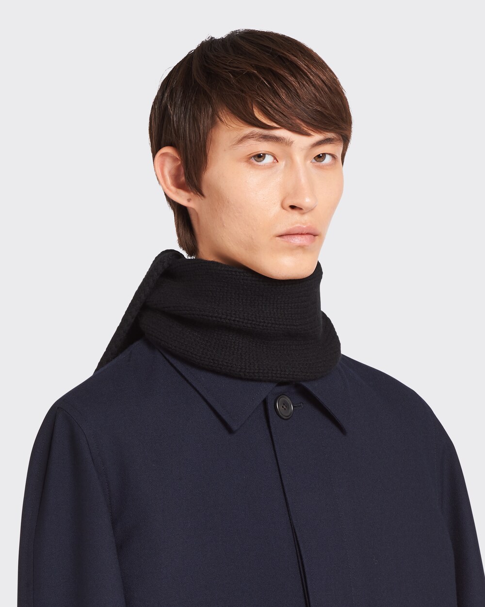 Prada Cashmere Scarf, Men, Black