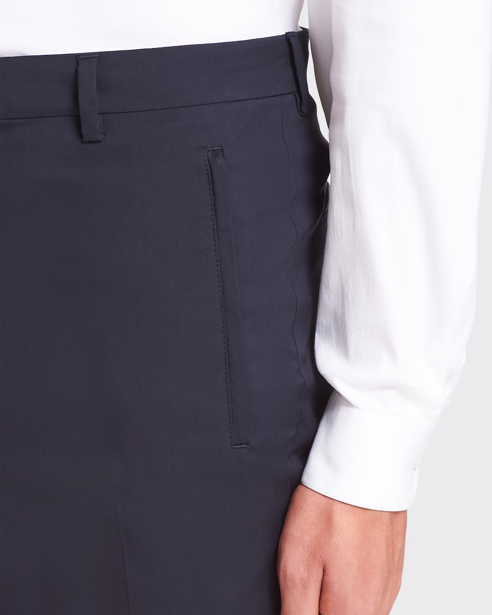 Royal Blue Stretch cotton pants | Prada