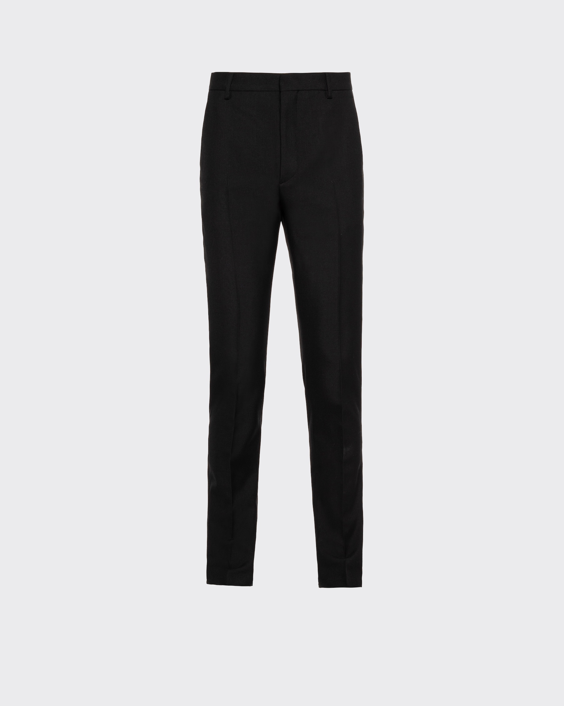 PRADA Size 2 Charcoal Heather Wool Wide Leg Dress Pants