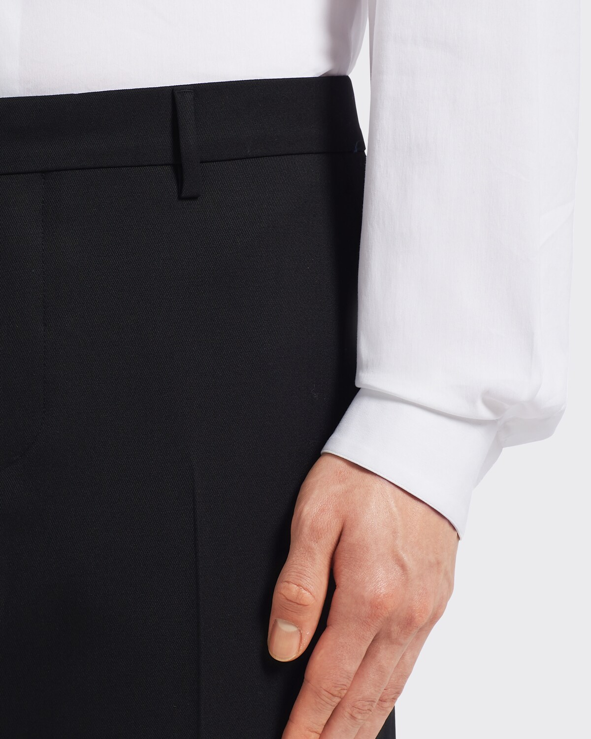 Prada Gray Wool Casual Pants