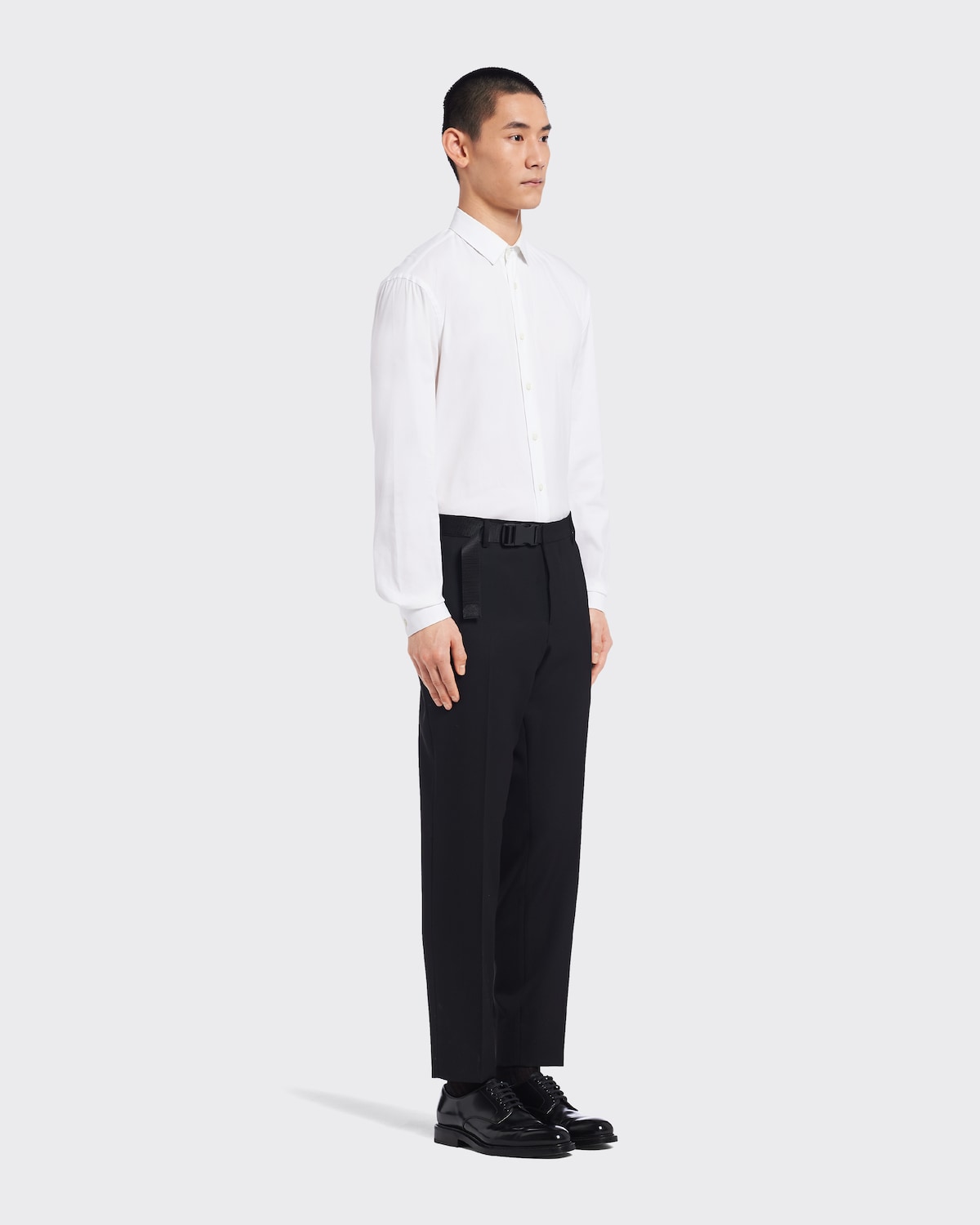 Prada Men Blue Mohair Blend Pant