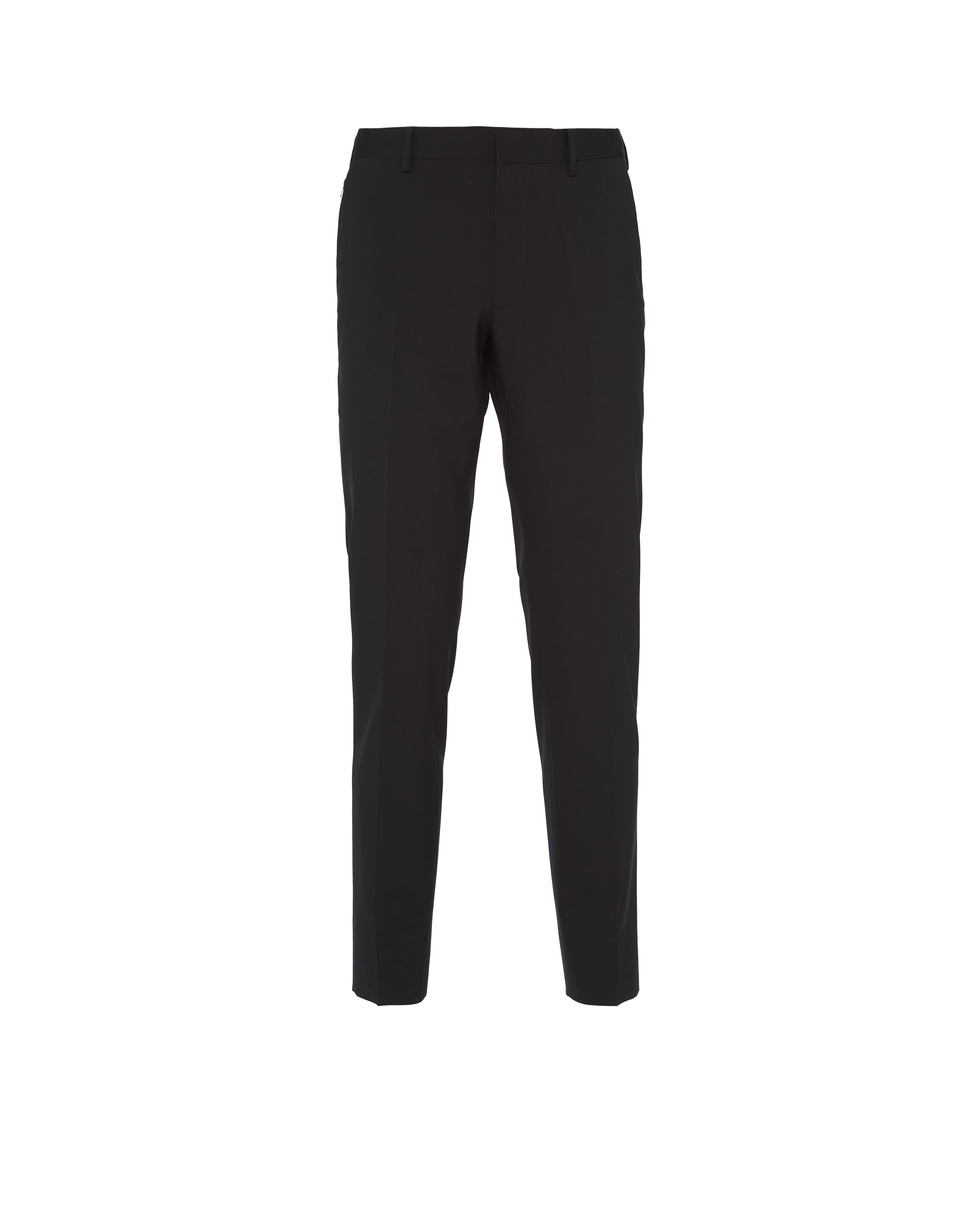 Prada Pantaloni In Lana Leggera Stretch, Uomo, Nero, Taglia 52