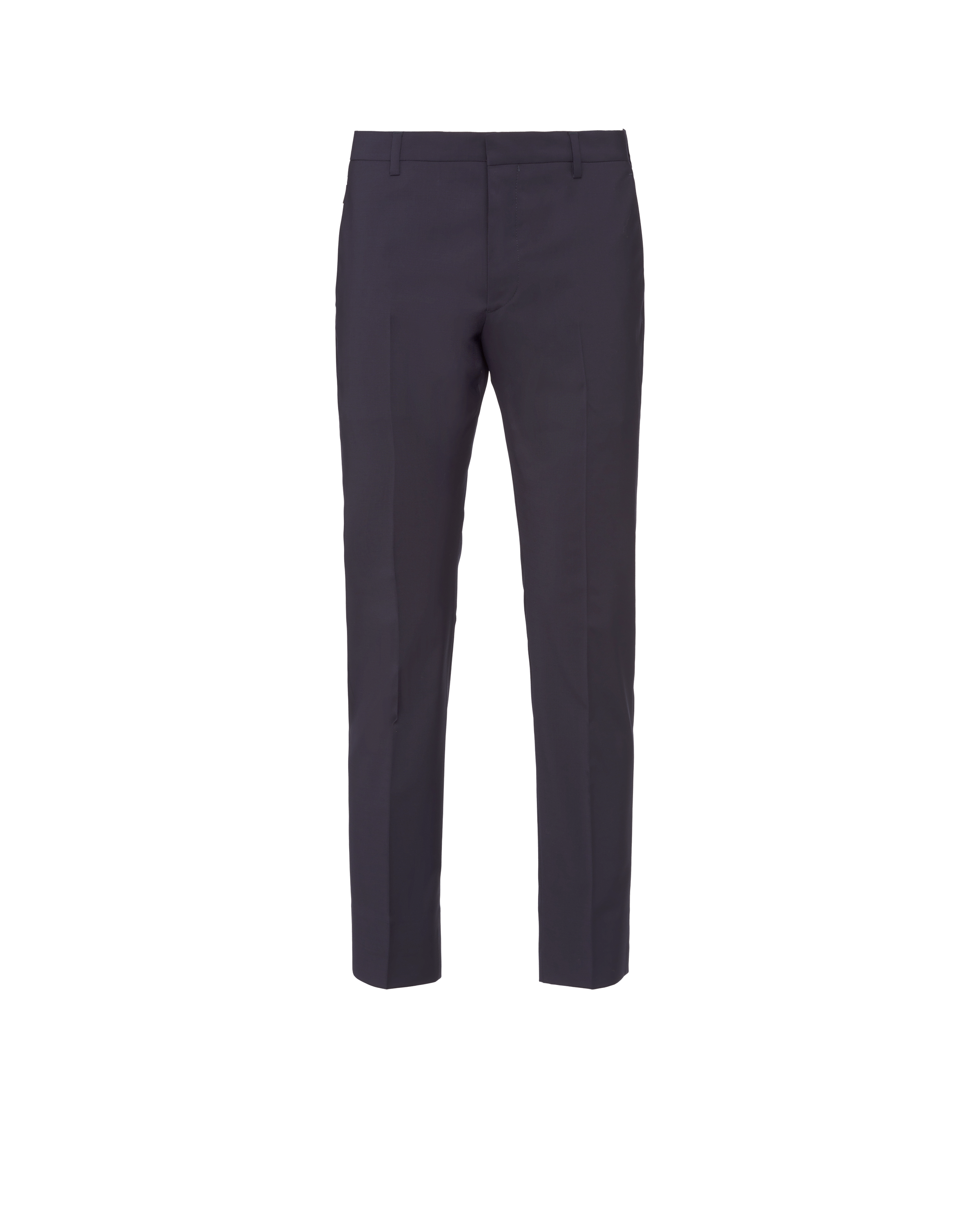 Navy Light stretch wool pants | Prada