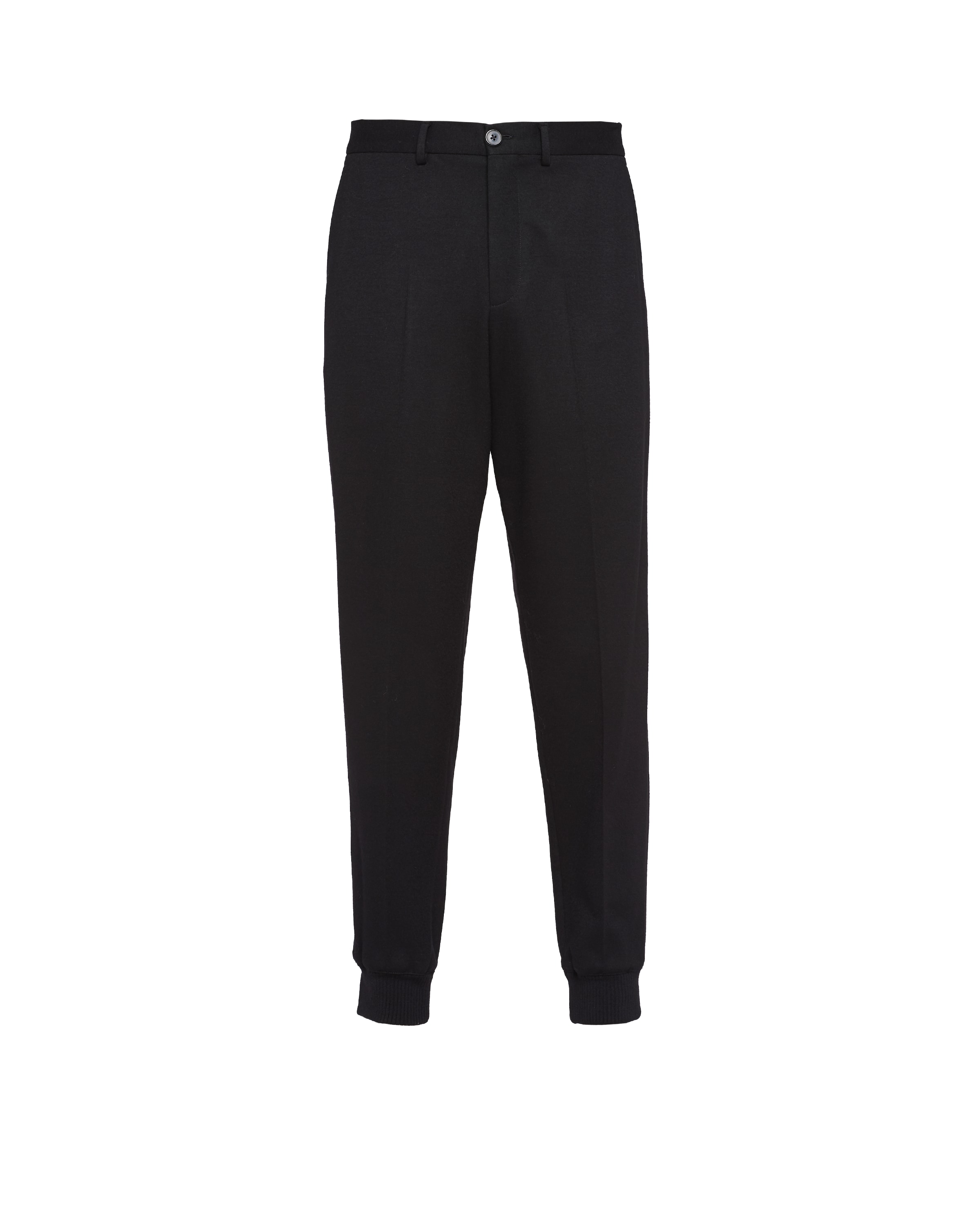 Prada Pantaloni In Lana, Uomo, Nero, Taglia 54