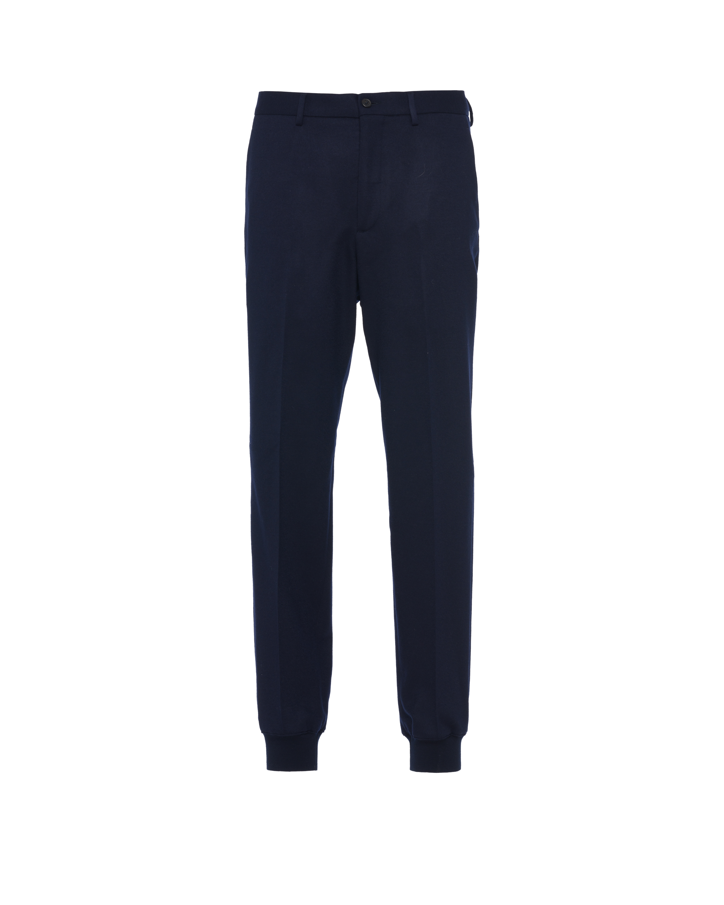 Shop Prada Wool Joggers In Navy