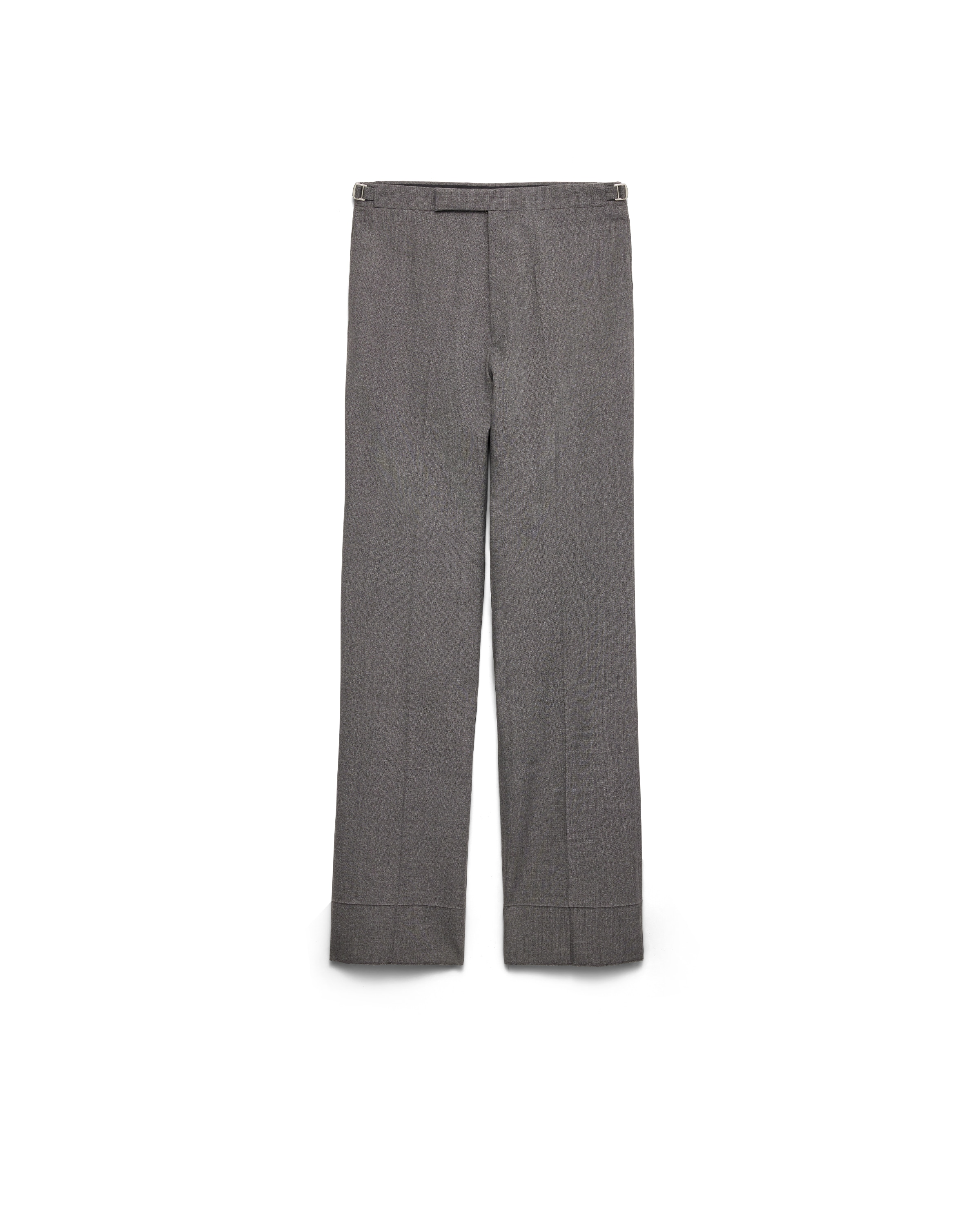 Prada Pantaloni In Lana Tecnica, Uomo, Ardesia, Taglia 54
