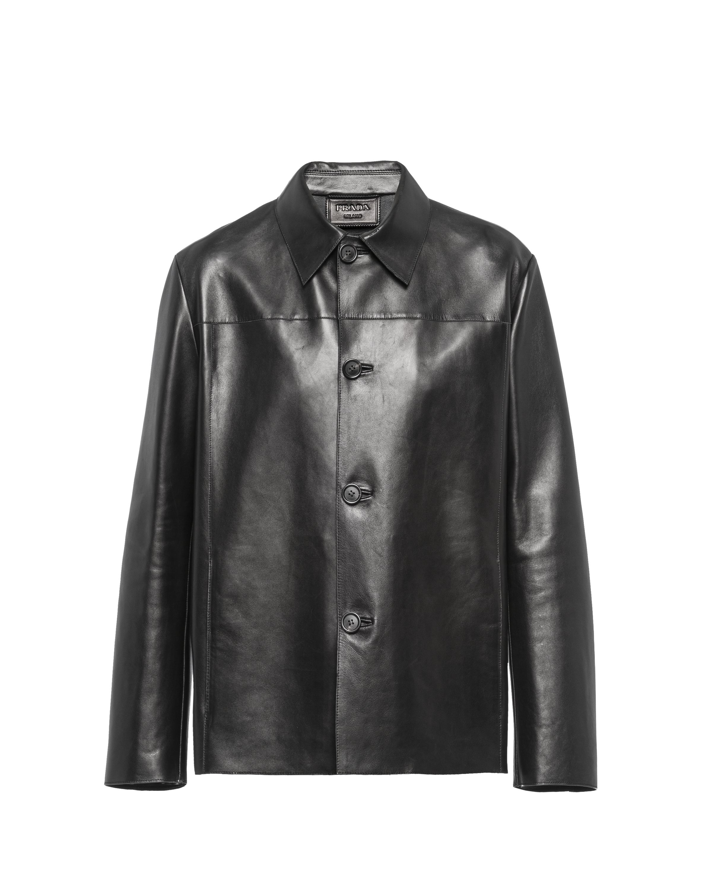 prada leather coat