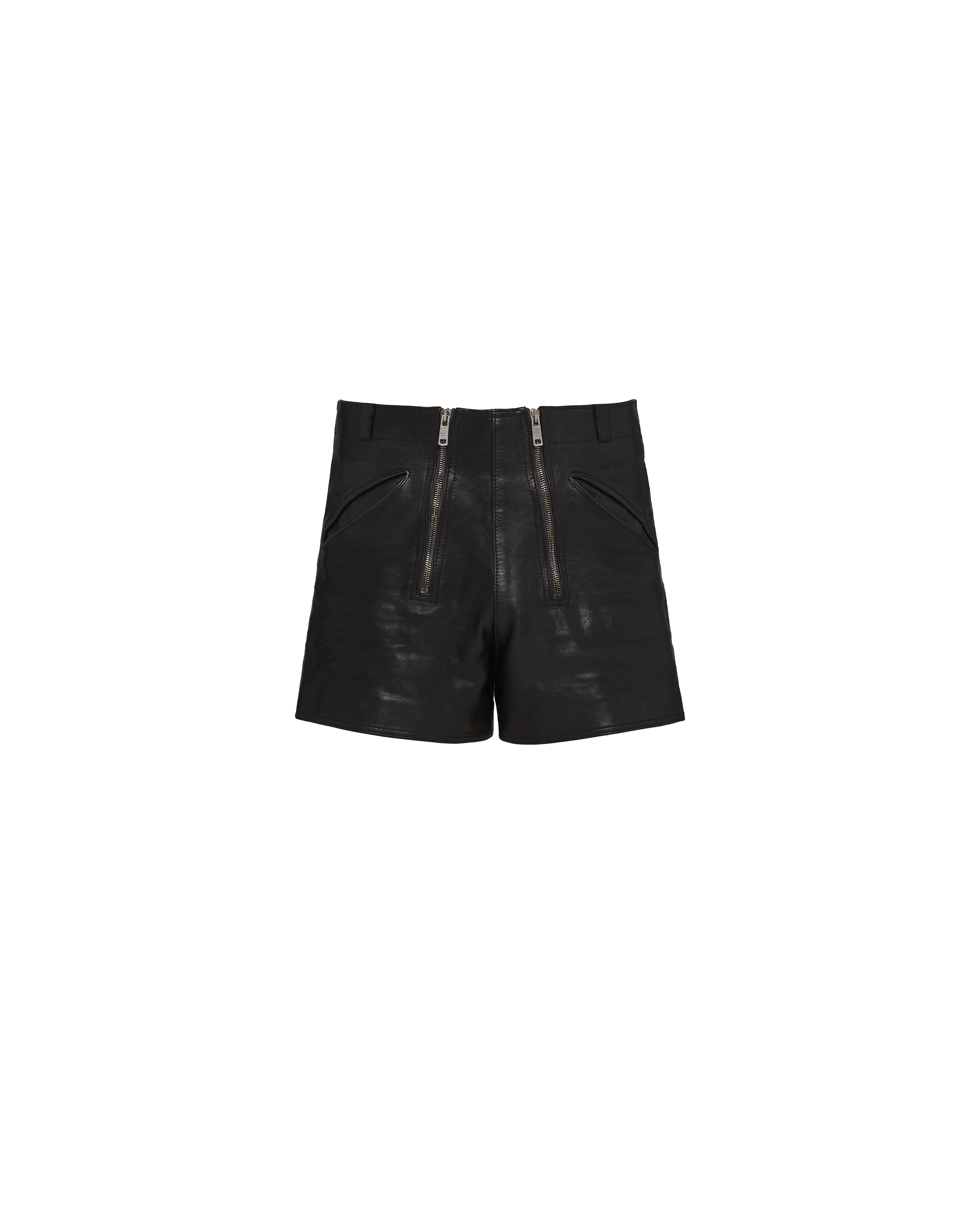 Prada Calfskin Shorts In Black