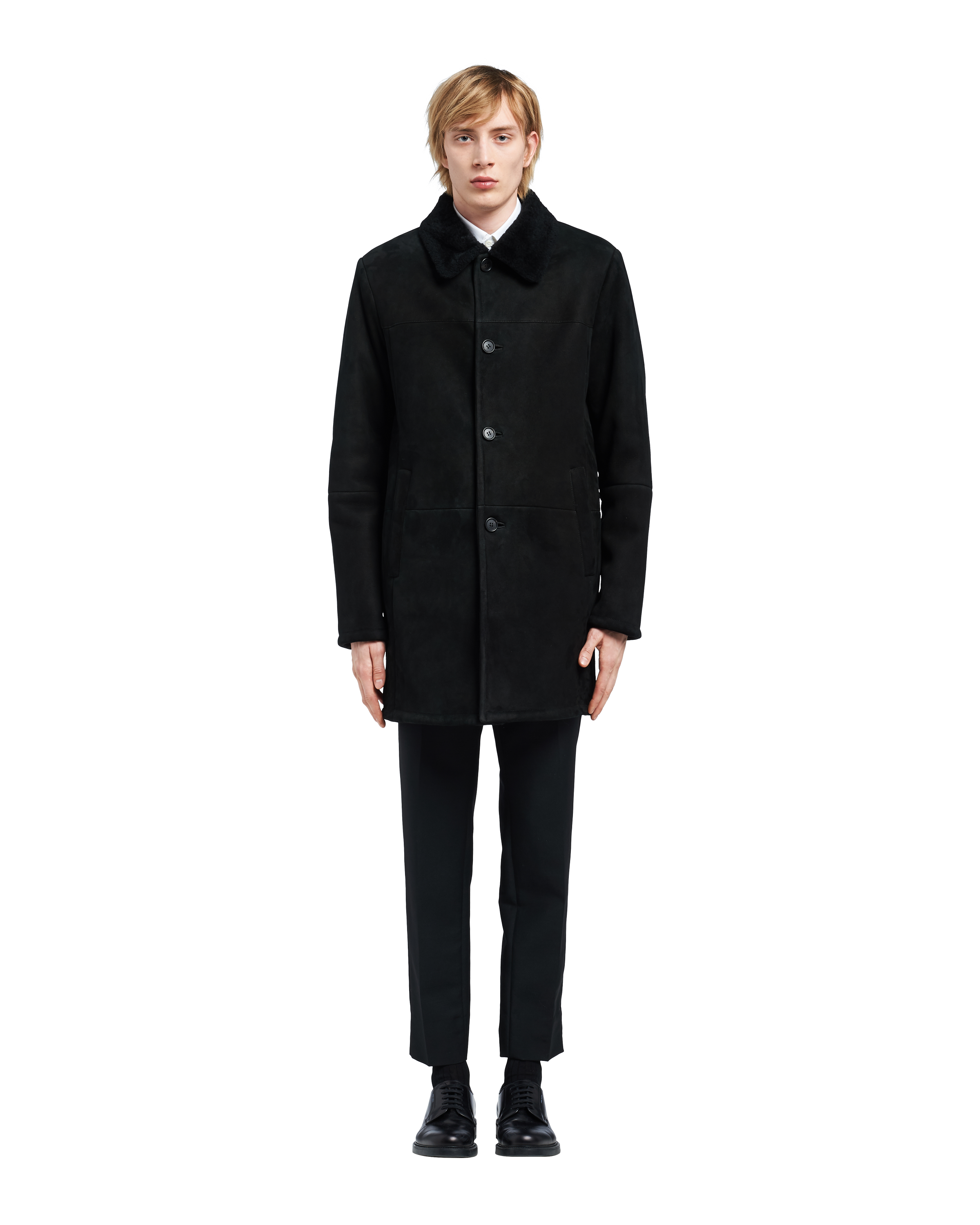 Suede and sheepskin coat Clearance