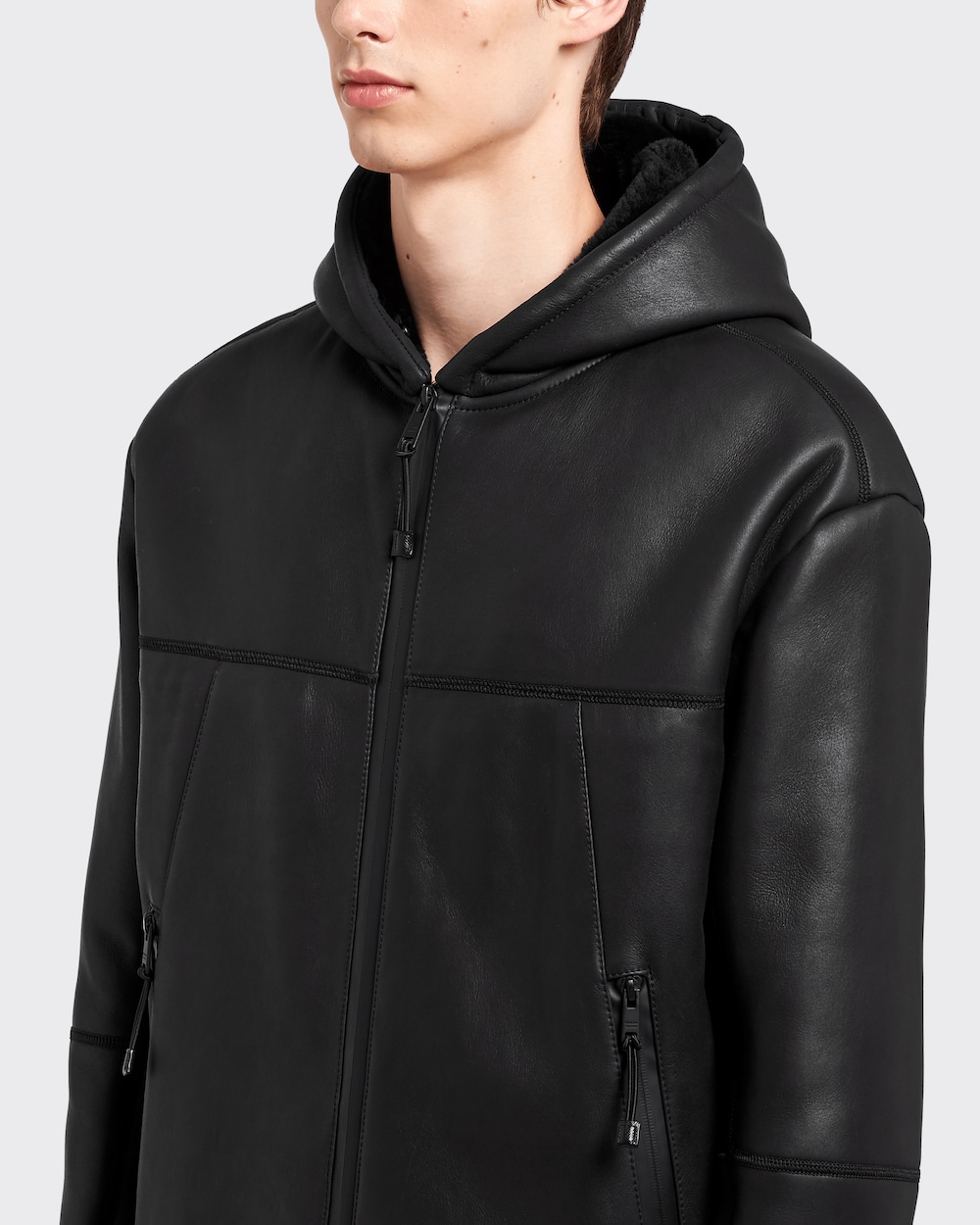 Black Nappa sheepskin coat | Prada