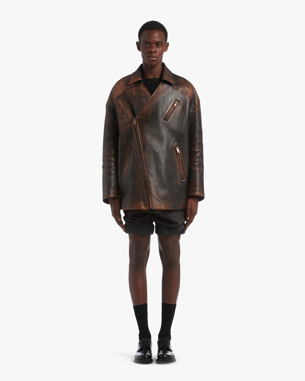 classic caban jacket with quilted lining