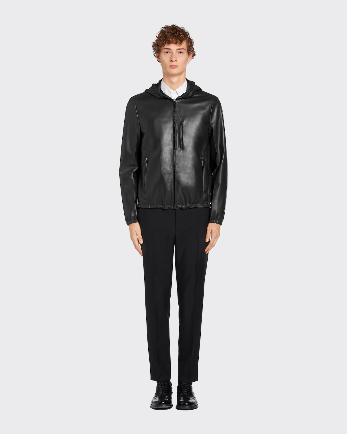 Black Reversible Nappa Leather Jacket PRADA