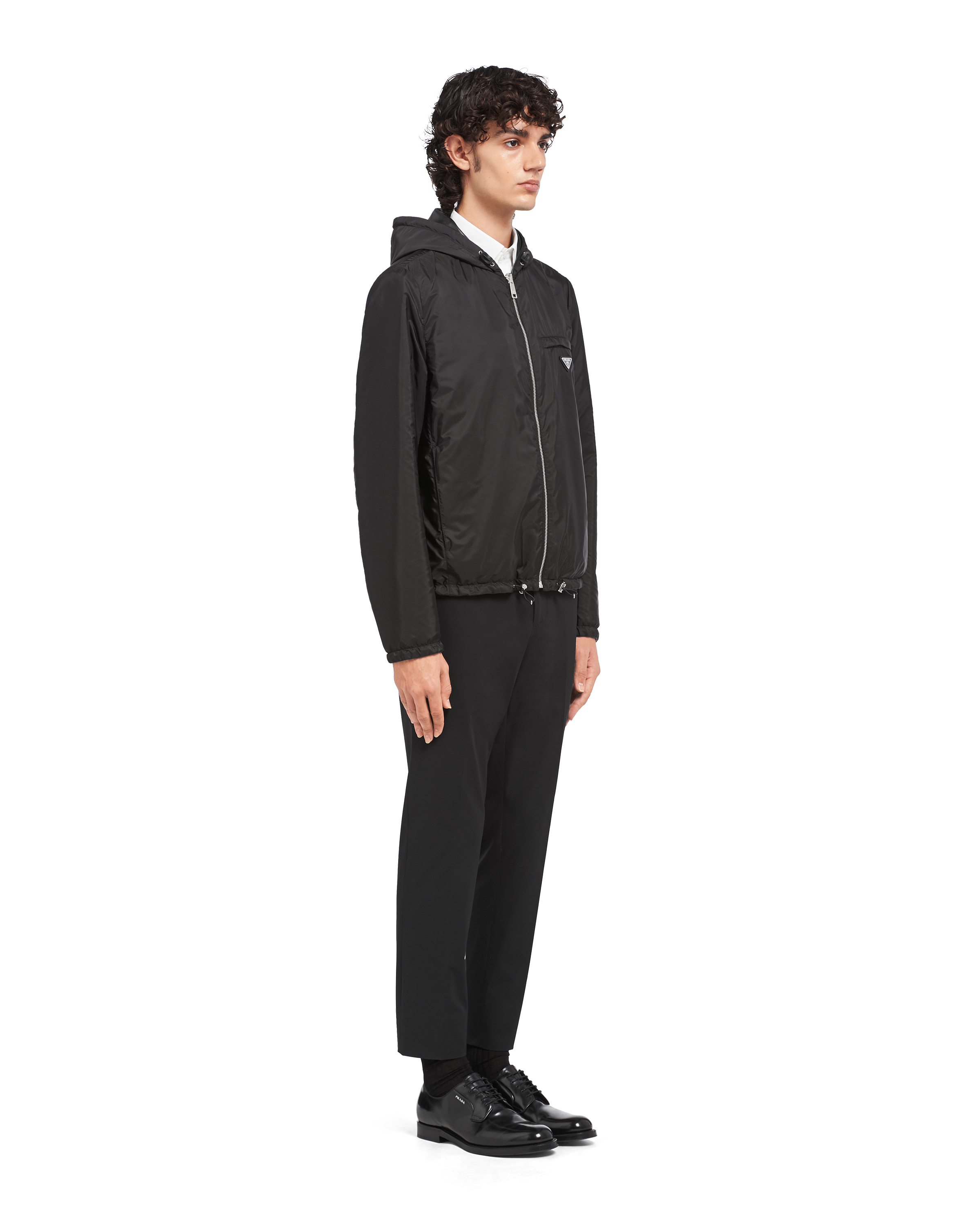Reversible nappa and nylon blouson jacket | Prada