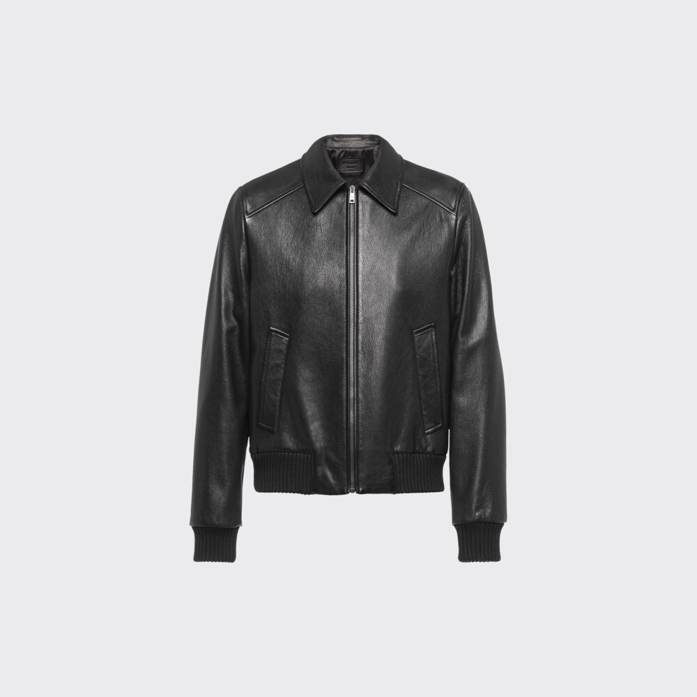 Black Leather jacket | Prada