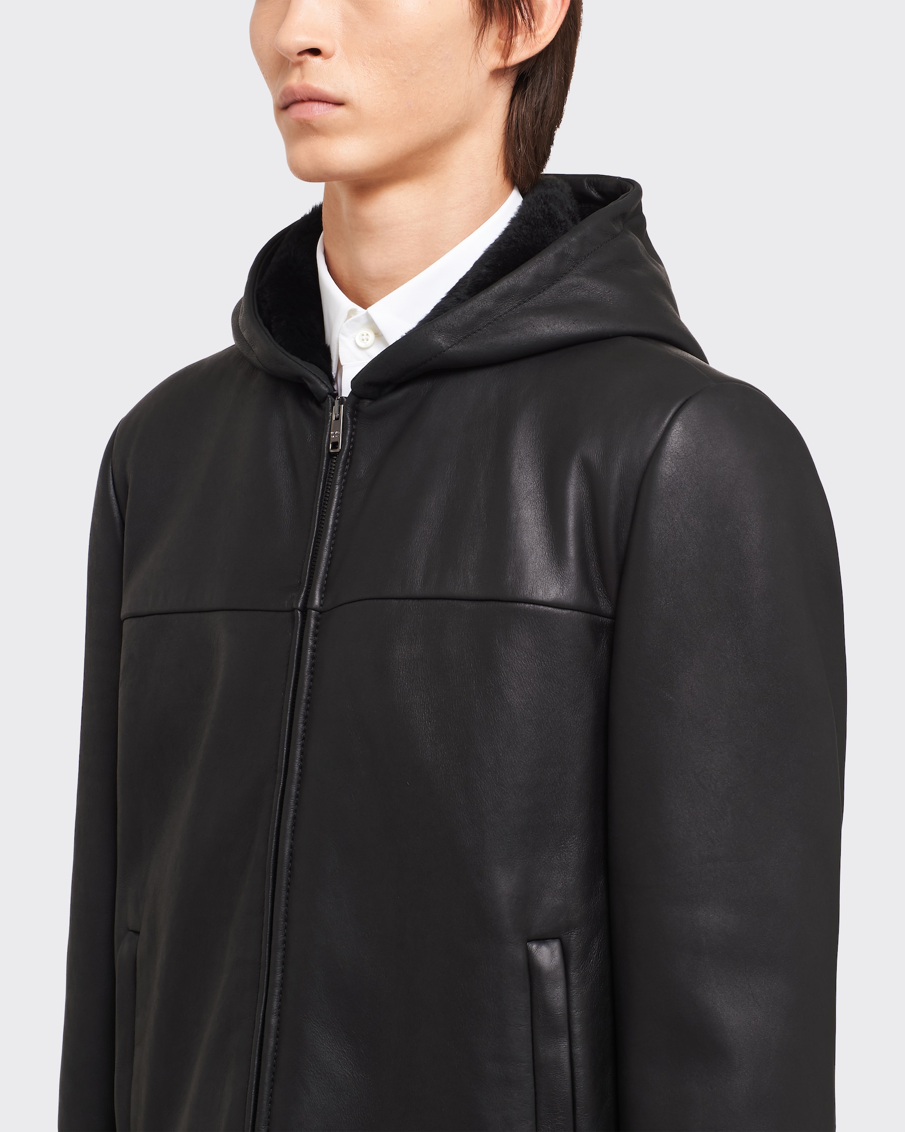 PRADA 25S WOOL SHEEPSKIN COAT 244