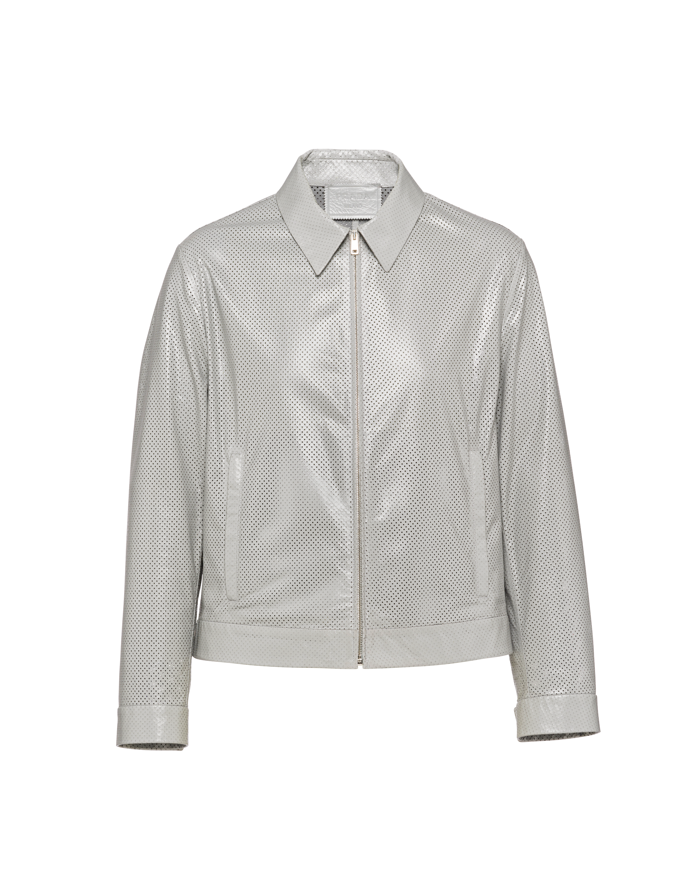 prada leather shirt