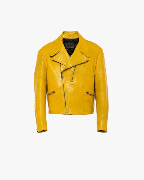 prada leather biker jacket