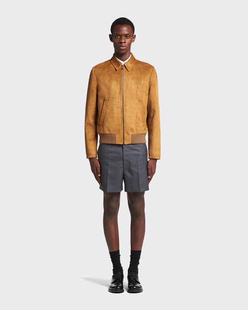 Prada Bomberjacke aus Wildleder 2