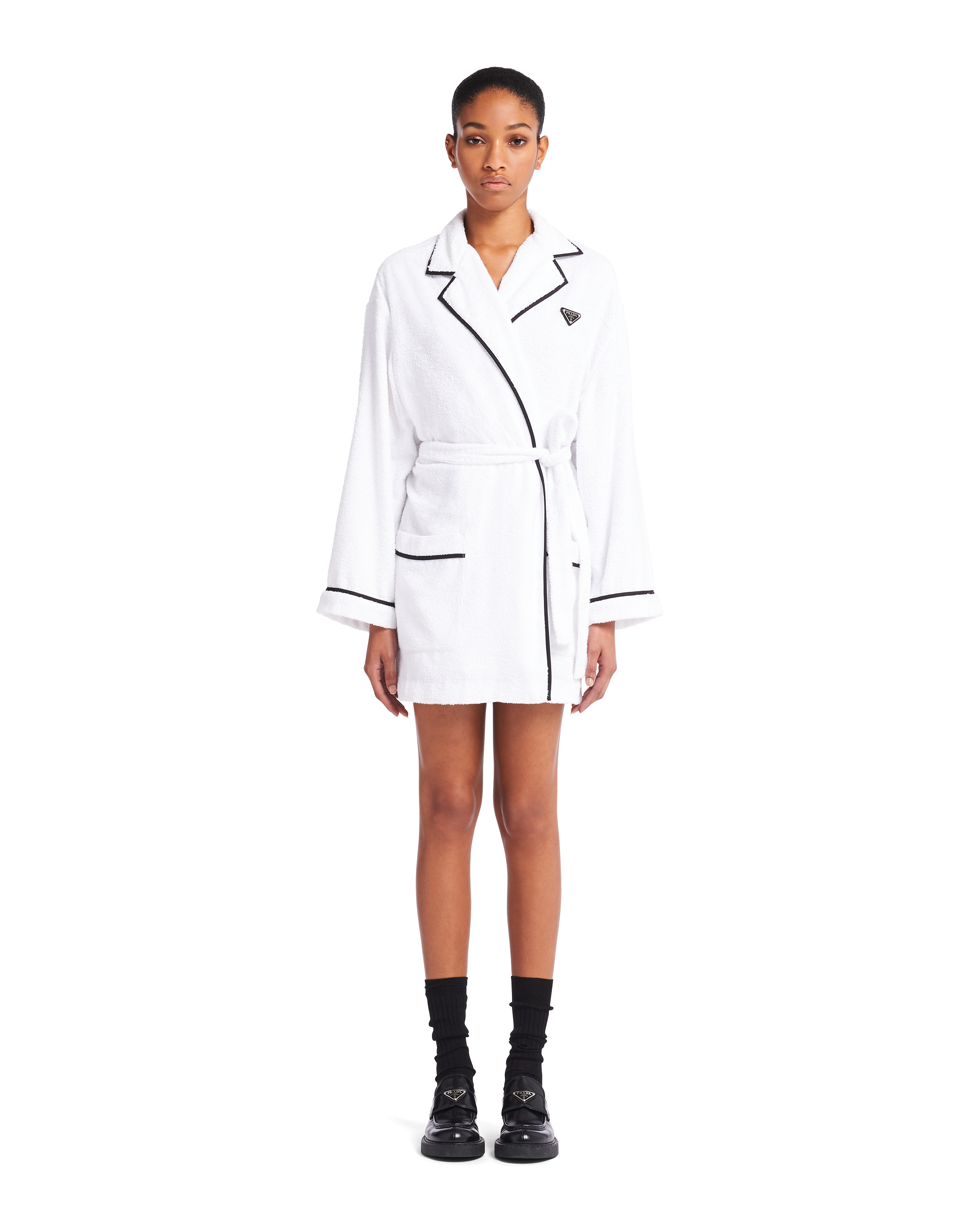 Short white terry cloth robe clearance