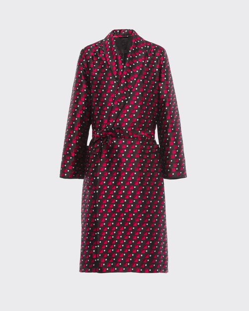 Prada Bademantel aus Seiden-Jacquard mit Karo-Print 1