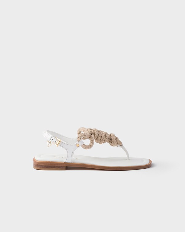 Leather and Cord Sandals Leather and Cord Sandals